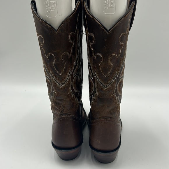 GYPSY ROSE BOOT WOMEN SIZE 7.5 COWBOY BROWN LEATHER EMBROIDERED SHIP TOP - Picture 6 of 9